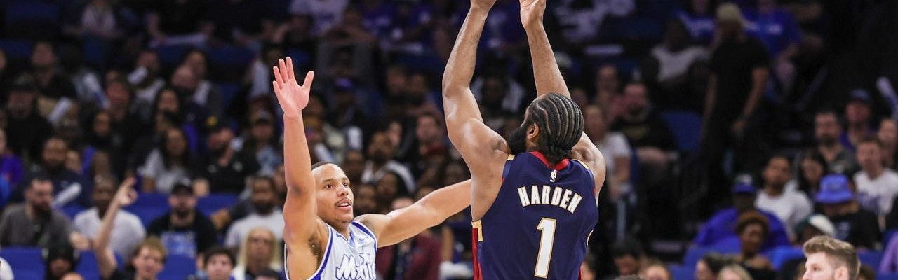 打爆魔术！哈登空砍30+6+8！贝恩35+6+6完胜米切尔，班凯罗25+8+7